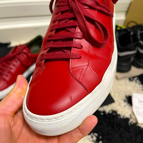 EUC Men’s Size 8 Givenchy Urban Street Leather Low-top Sneakers In Red/Green - Picture 13 of 13